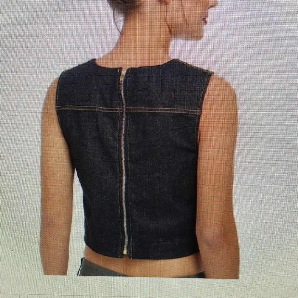 7 for all Mankind  Denim crop top  S